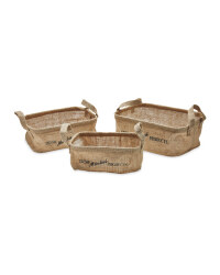 Hessian Baskets 3-Pack