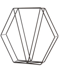 Hexagon Magazine Storage Rack - Black