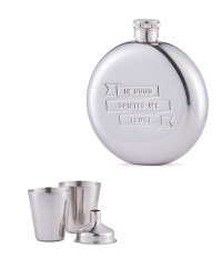Hip Flask, Funnel & Shot Cups Set