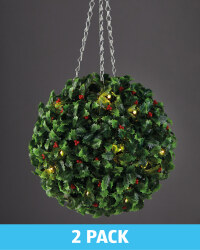 Holly Effect Topiary 2 Pack