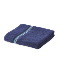 Home Creation Stripe Bath Sheet - Navy