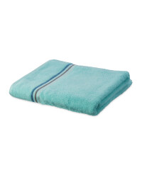 Home Creation Stripe Bath Towel - Aqua