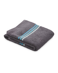 Home Creation Stripe Hand Towel - Charcoal