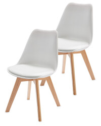 Home Creation White Chairs 2-Pack