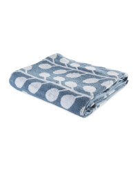 Patterned Blue Bath Sheet