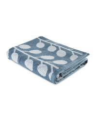 Patterned Blue Bath Towel