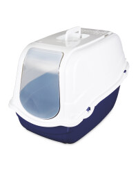Hooded Cat Litter Tray - Blue