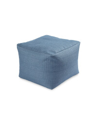 Hopsack Bean Cube - Blue