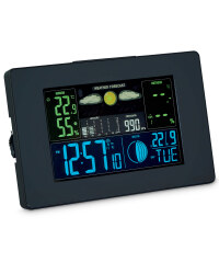 Horizontal LCD Weather Station - Black