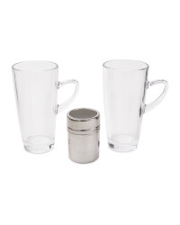 Hot Chocolate Glasses Gift Set
