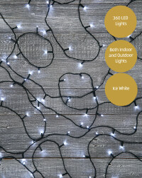 Ice White 360 String LED Lights