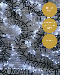Ice White 480 Cluster LED Lights