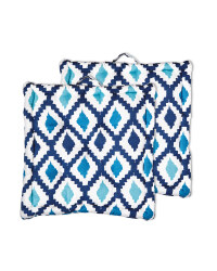 Ikat Boxed Seat Pad 2 Pack
