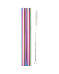 Iridescent Straight Straws 6 Pack