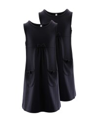 Lily & Dan Jersey Pinafore 2 Pack - Navy