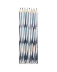 Script Jewelled Pencil 8 Pack - Iridescent