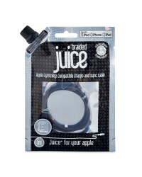Juice Black Braided Lightning Cable