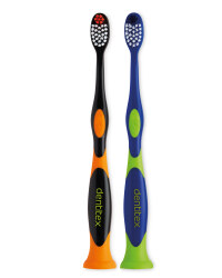 Junior Toothbrushes 2-Pack - Orange/Green