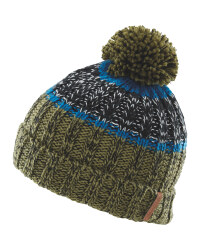 Khaki Kids Pompom Hat