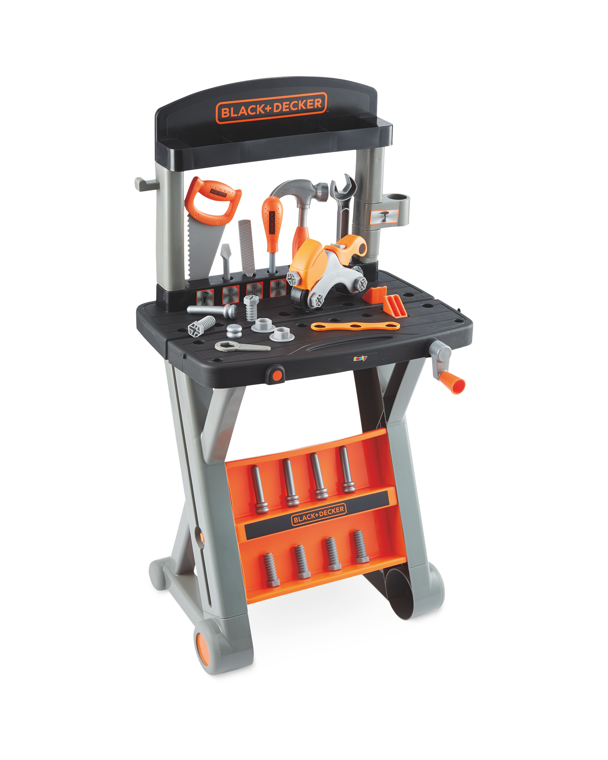 BLACK + DECKER - Junior Builder Toy - Foldable Workbench with Tools &  Mechanical Drill