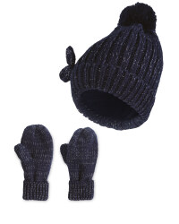 Kids' Navy Hat & Gloves