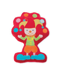 Kids' Clown-Print Cushion