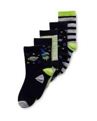 Kids' Space Socks 5 Pack