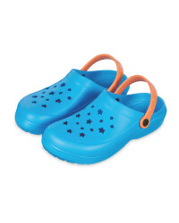 Kids' Blue & Orange Summer Clogs