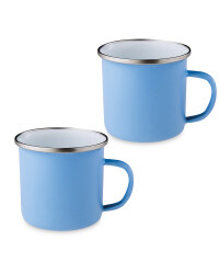 Children's Light Blue Camping Mugs