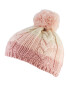 Pink Baby Cable Knit Bobble Hat