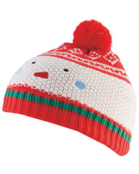 Kids' Knitted Snowman Bobble Hat