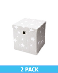 Kids Light Grey Storage Cube 2 Pack
