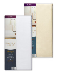 King 400TC Sateen Fitted Sheet