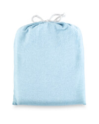 King Brushed Cotton Fitted Sheet - Blue