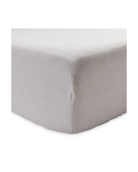 King Brushed Cotton Fitted Sheet - Grey
