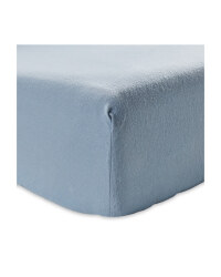 King Brushed Cotton Fitted Sheet - Light Blue