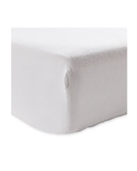 King Brushed Cotton Fitted Sheet - White