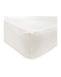 King Cotton Fitted Sheet - White