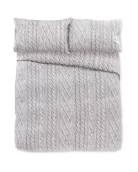 Knit Cotton King Duvet Set