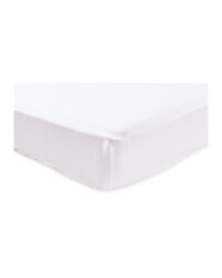 King Sateen Fitted Sheet - White