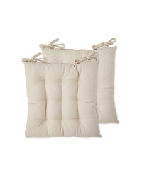 Kirkton House 2 Pack Seat Pads - Cream