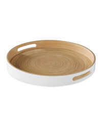 Kirkton House Bamboo Tray - White
