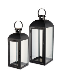 Kirkton House Black Lantern 2 Pack