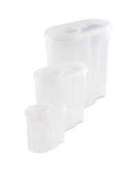 Kirkton House Cereal Containers 3 Pk - Clear