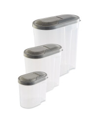 Kirkton House Cereal Containers 3 Pk - Grey