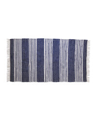 Kirkton House Chindi Rug Blue Stripe