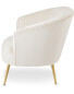 Cream Velvet Shell Accent Chair