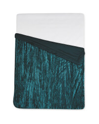 Kirkton House Crinkle Velvet Throw - Teal