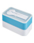 Kirkton House Double Bento Lunchbox - Blue