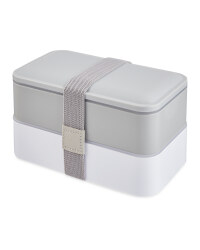 Kirkton House Double Bento Lunchbox - Grey